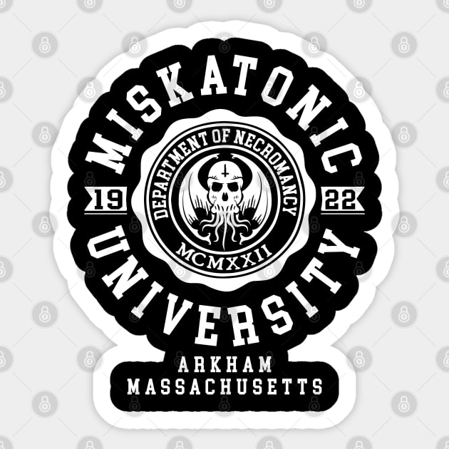 CTHULHU - MISKATONIC UNIVERSITY - LOVECRAFT Sticker by Tshirt Samurai